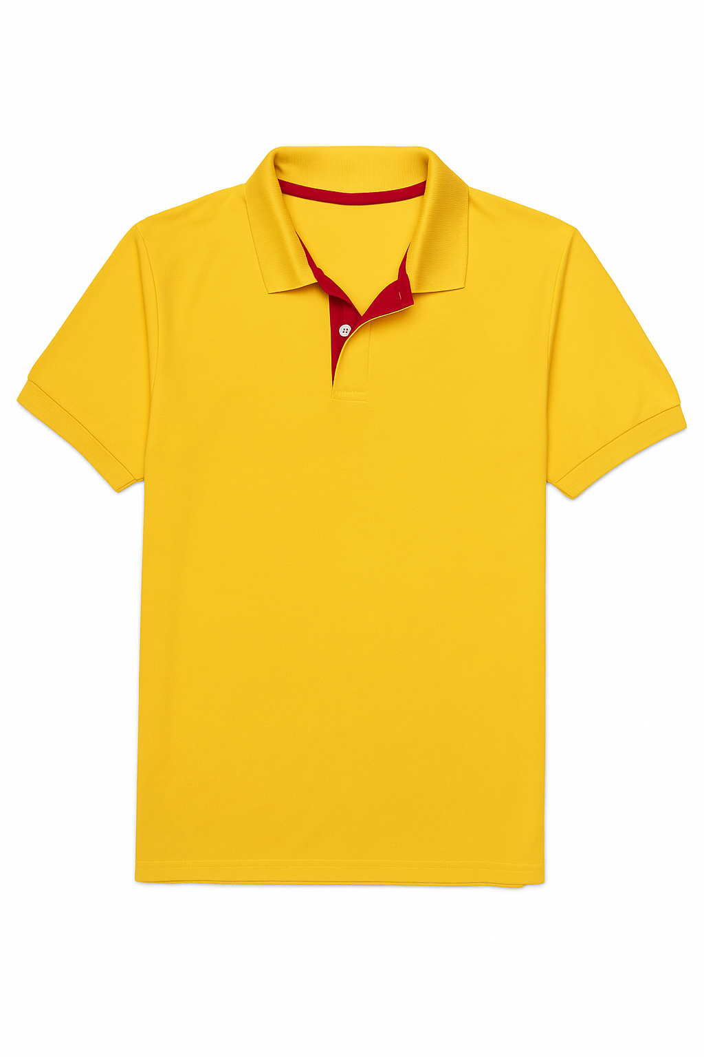 Smart Tech Yellow Polo with  Red Placket